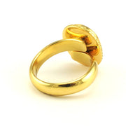 Alt View Alchemía Blue Druzy Agate Oval Rope Ring