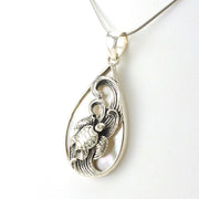 Sterling Silver Mother of Pearl Tear Sea Turtle Pendant