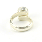 Back Side Sterling Silver Pearl Adjustable Ring