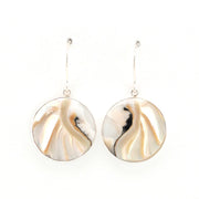 Front View Nautilus Shell Round Dangle Earrings