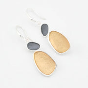 Gold Pebble Shaped Earrings