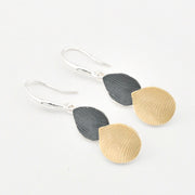 Gold Silver Petal Shaped Earrings