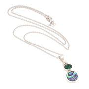 Green Quartz Abalone Necklace