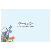 Inside Card Bluebird and Zinnas Thinking of You Card