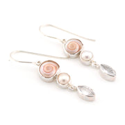 Malabar Shell Pearl CZ Earrings