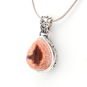 Mexican Fire Opal 14x16mm Tear Bali Pendant