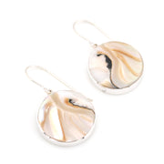 Nautilus Shell Round Dangle Earrings