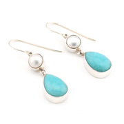 Pearl Amazonite Earrings