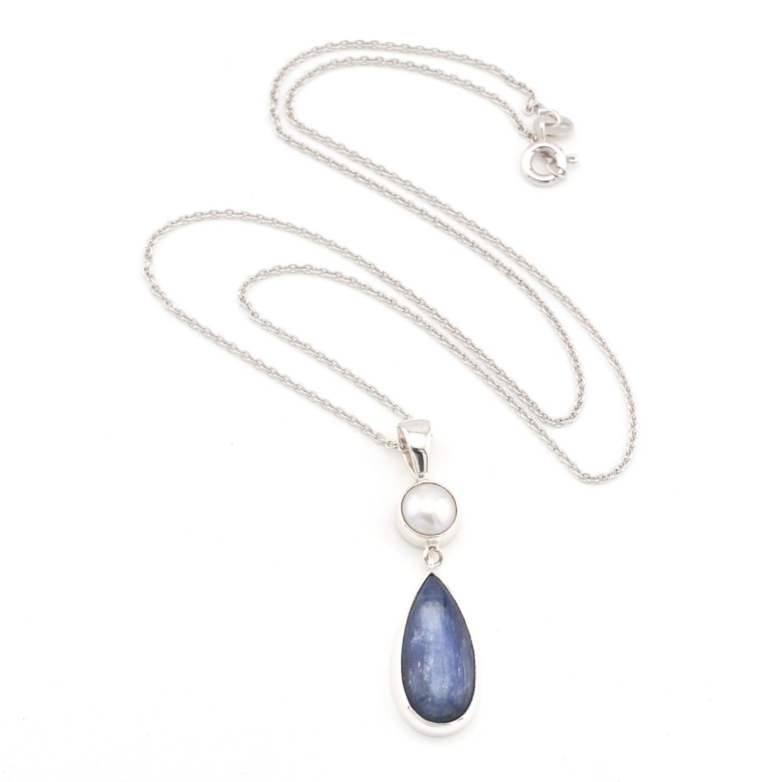 Pearl Kyanite Necklace