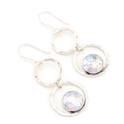 Roman Glass Double Circle Earrings 18602