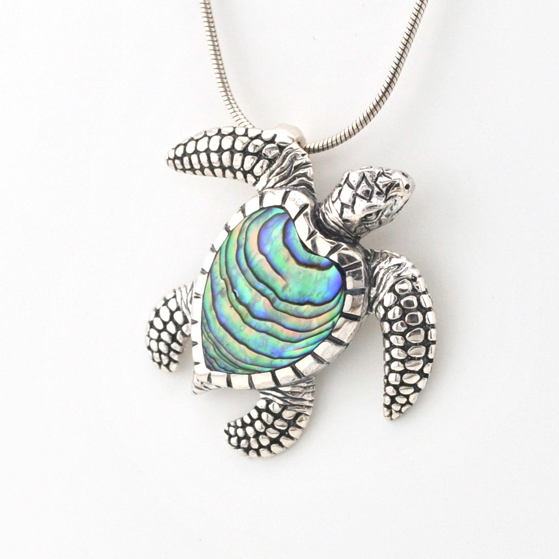 Sterling Silver Abalone Sea Turtle Pendant Sterling Silver Abalone Sea Turtle Pendant
