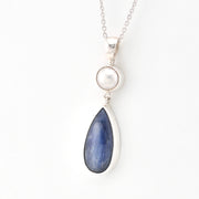 Side View Pearl Kyanite Necklace
