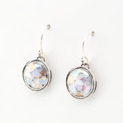 Side View Roman Glass Circle Dangle Earrings 1785