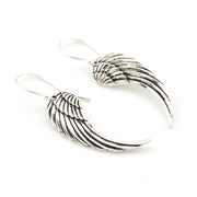 Silver Angel Wing Dangle Earrings