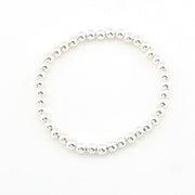 silver bracelet on a white background