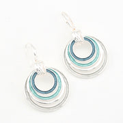 Teal Multi Circle Earrings