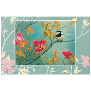 Chickadeee in Pink Dogwood Card