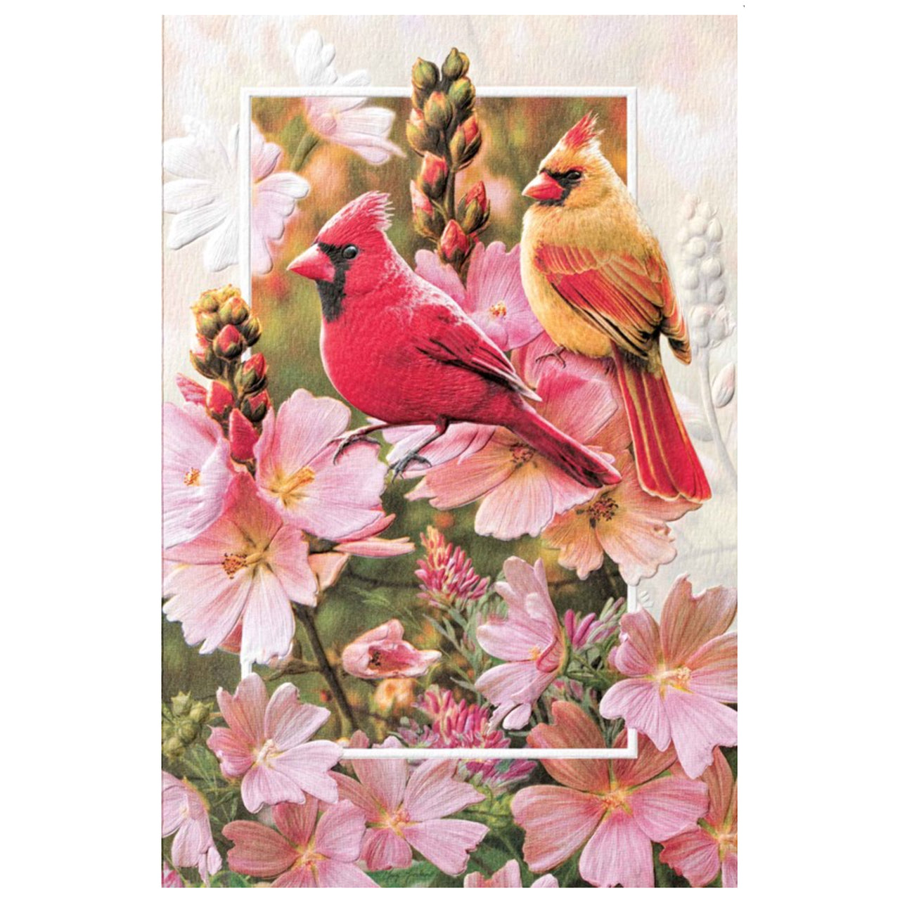 Cardinals in Mallow Friendship Card