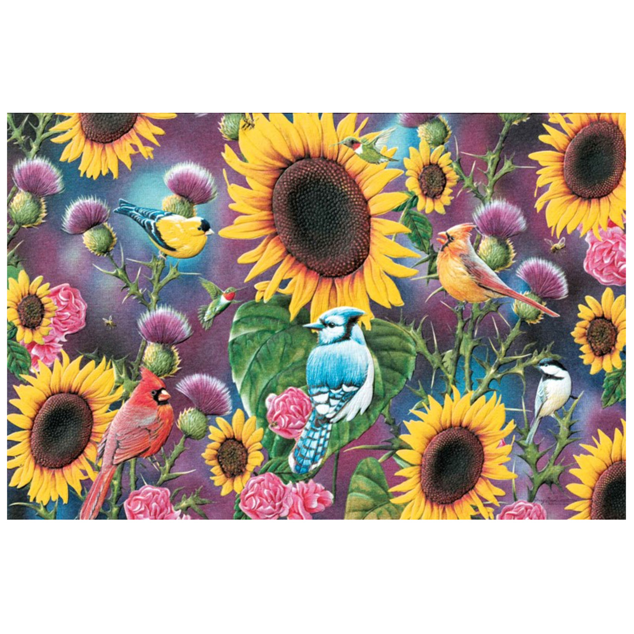 Songbirds in Sunflowers Thank You Card
