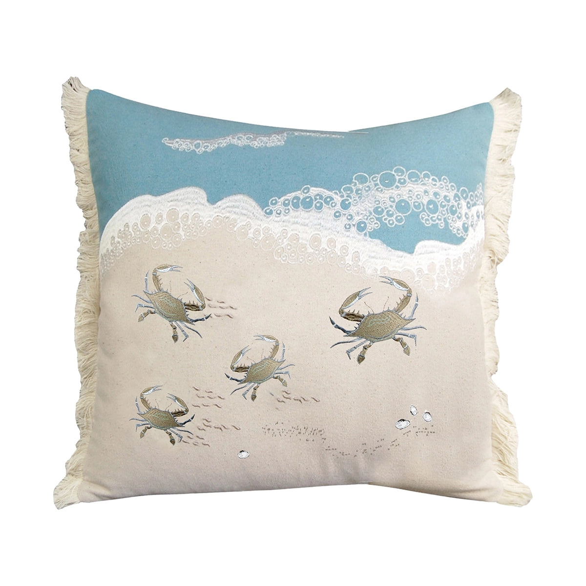 Crab with Waves Indoor Pillow