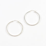 Sterling Silver 2x35mm Hoop and Click