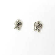 Sterling Silver Sea Turtle Stud Earrings