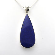 Alt View Sterling Silver Lapis 20x47mm Tear Pendant