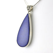 Sterling Silver Lapis 20x47mm Tear Pendant