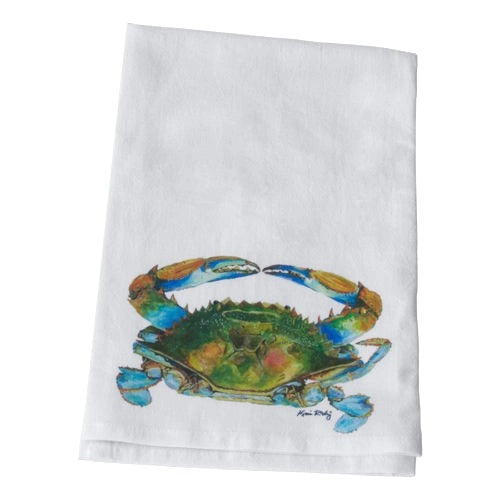 Nit Picker Blue Crab Tea Towel