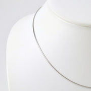 Alt View Rhodium Plated Sterling Silver 16 Inch Snake 015 Chain