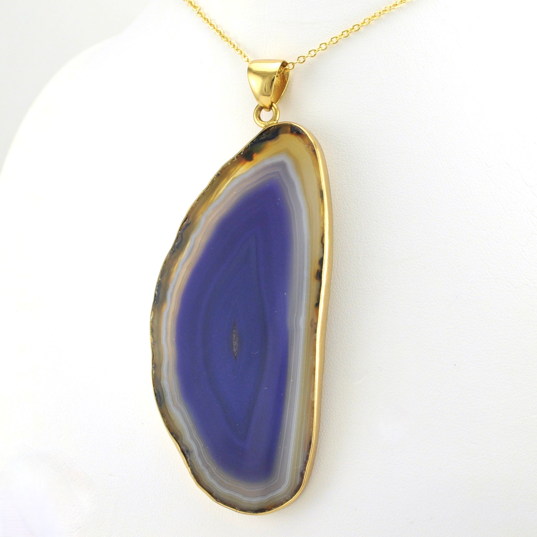 Purple Agate Pendant outlets Necklace