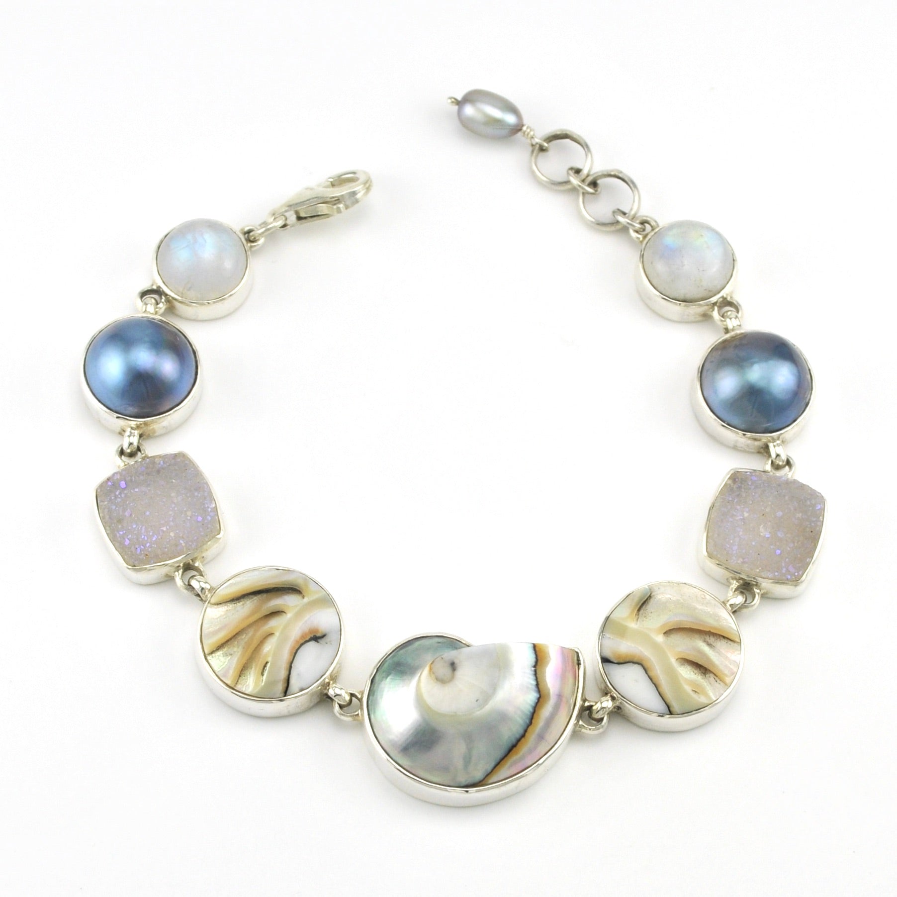 Mother of Pearl Shell Bangle, Handmade in Myanmar, Shell Jewellery