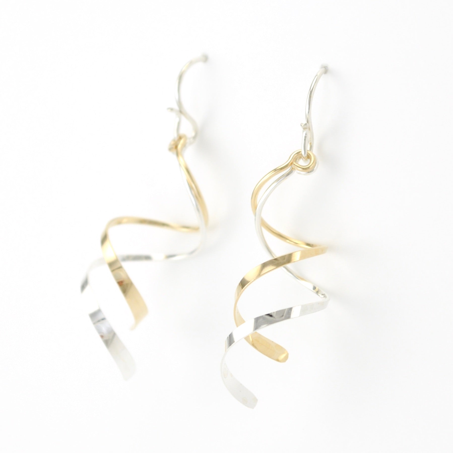 Alt View Sterling Silver Gold Fill Curl French Wire Earrings