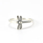 Sterling Silver Sideways Dragonfly Ring