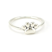 Sterling Silver Paw Print Ring
