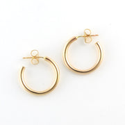 Gold Fill 2x18mm Heavy Circle Post Hoop