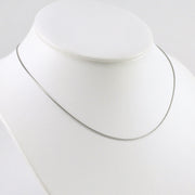 Side View Rhodium Plated Sterling Silver 16 Inch Snake 015 ChainRhodium Plated Sterling Silver 16 Inch Snake 015 Chain