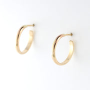 Side View Gold Fill 2x12mm Post Hoop