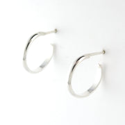 Alt View Sterling Silver 2x12mm Post Hoop