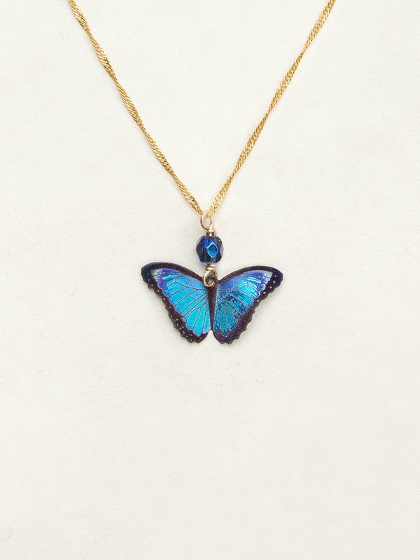 Blue Radiance Bella Butterfly Pendant Necklace