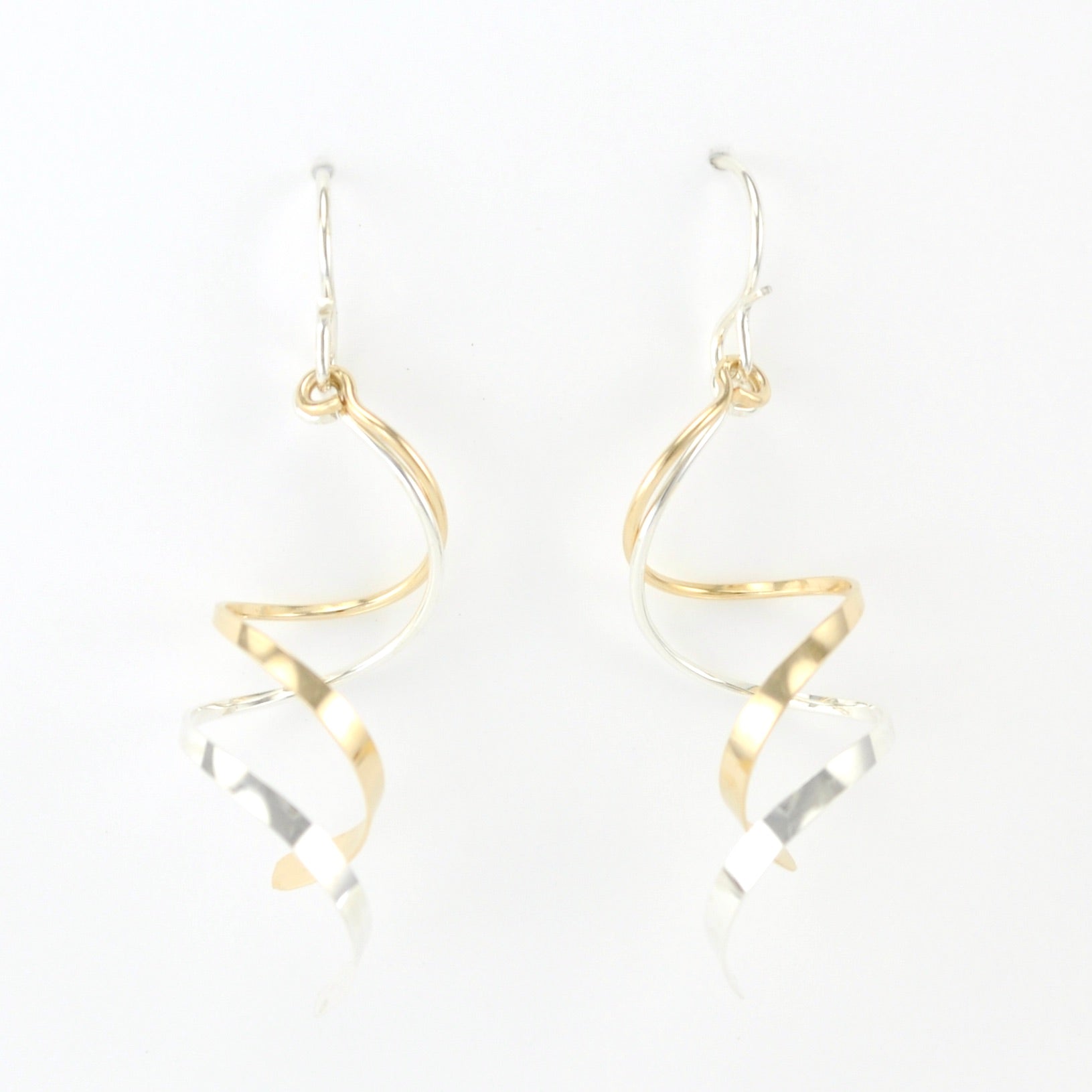 Sterling Silver Gold Fill Curl French Wire Earrings