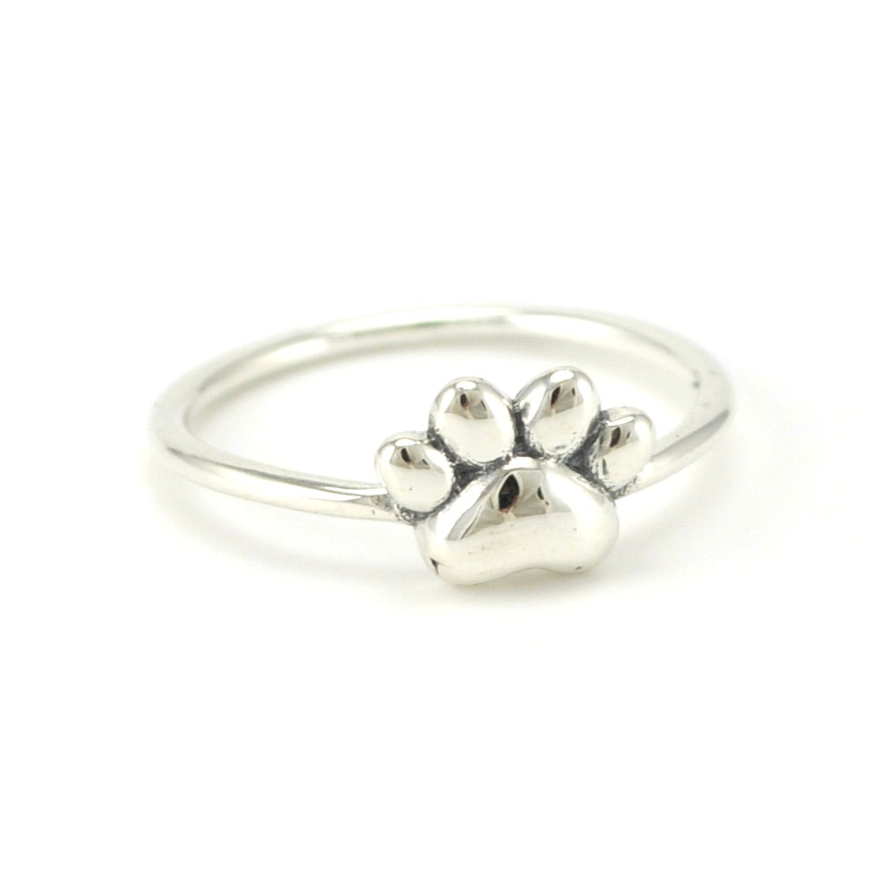 Sterling Silver Paw Print Ring