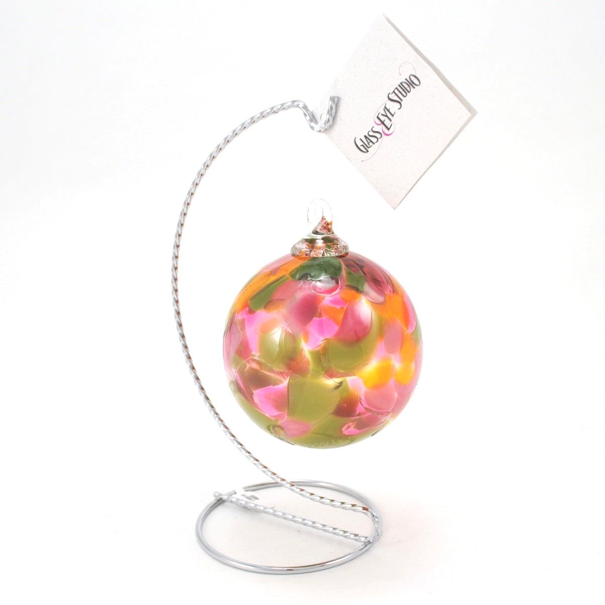 Alt View Classic Tulip Mosaic Glass Ornament