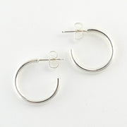 Sterling Silver 2x18mm Heavy Circle Post Hoop