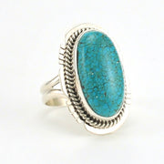 Alt View Sterling Silver Blue Diamond Turquoise Ring Size 7 by Lucy Jake