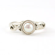 Sterling Silver Pearl 5mm Ring