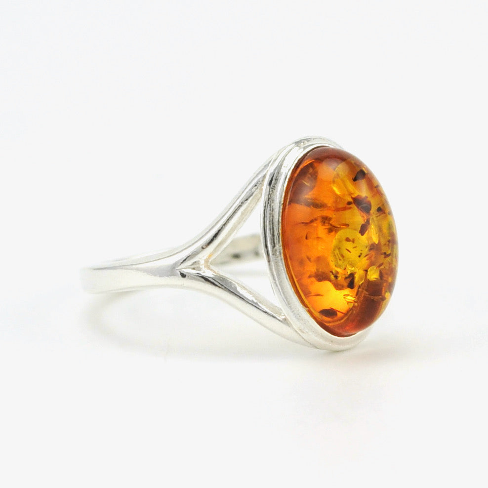 Amber ring 2024 sterling silver