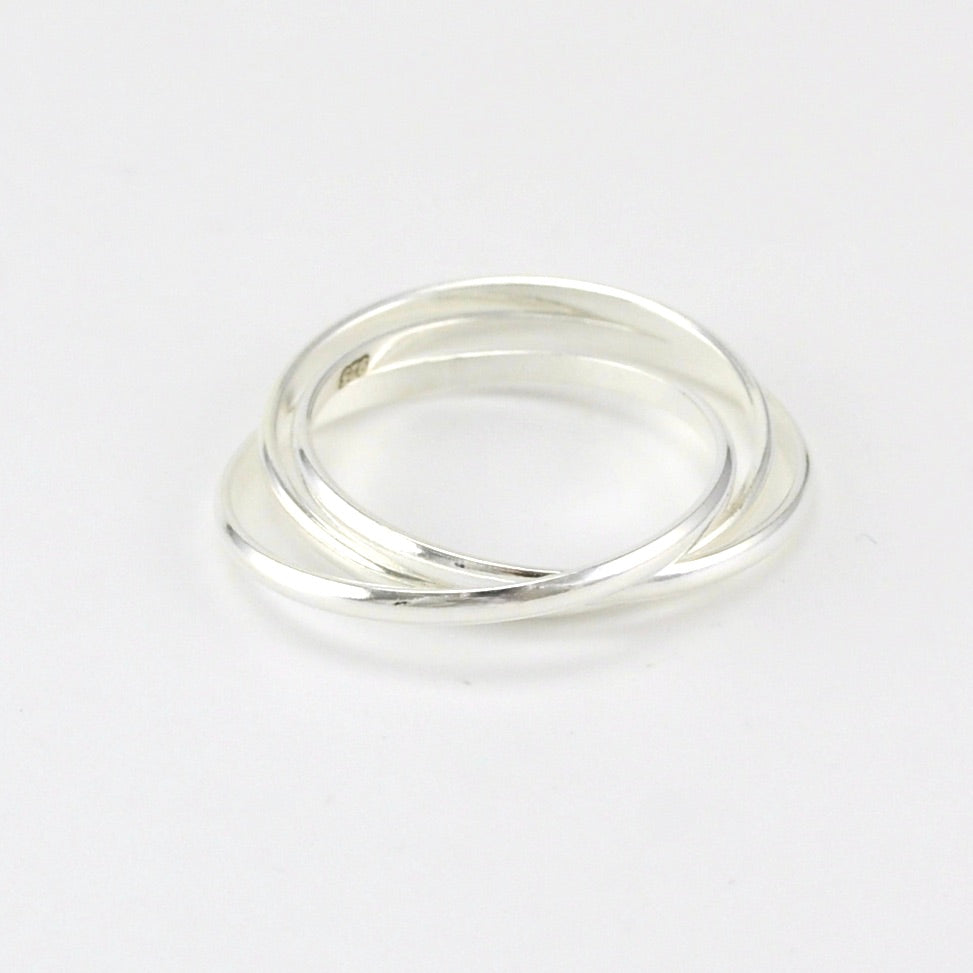 Sterling silver rolling deals ring