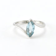 Sterling Silver Sky Blue Topaz Marquise Ring