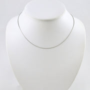 Rhodium Plated Sterling Silver 16 Inch Snake 015 Chain